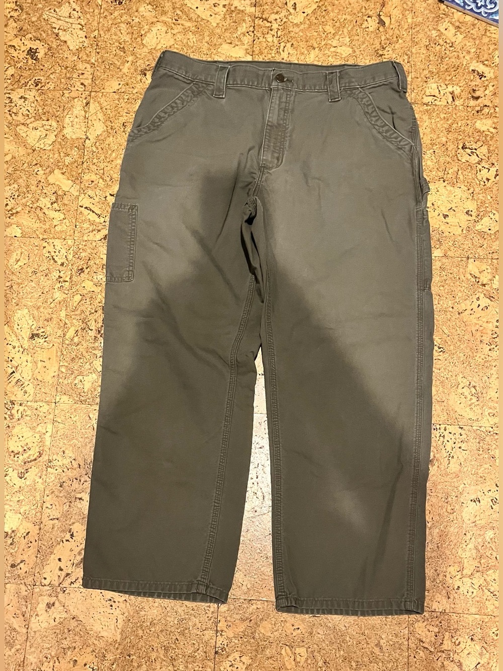 Carhartt Men’s Classic Khaki Cargo Denim Jeans (40/30)